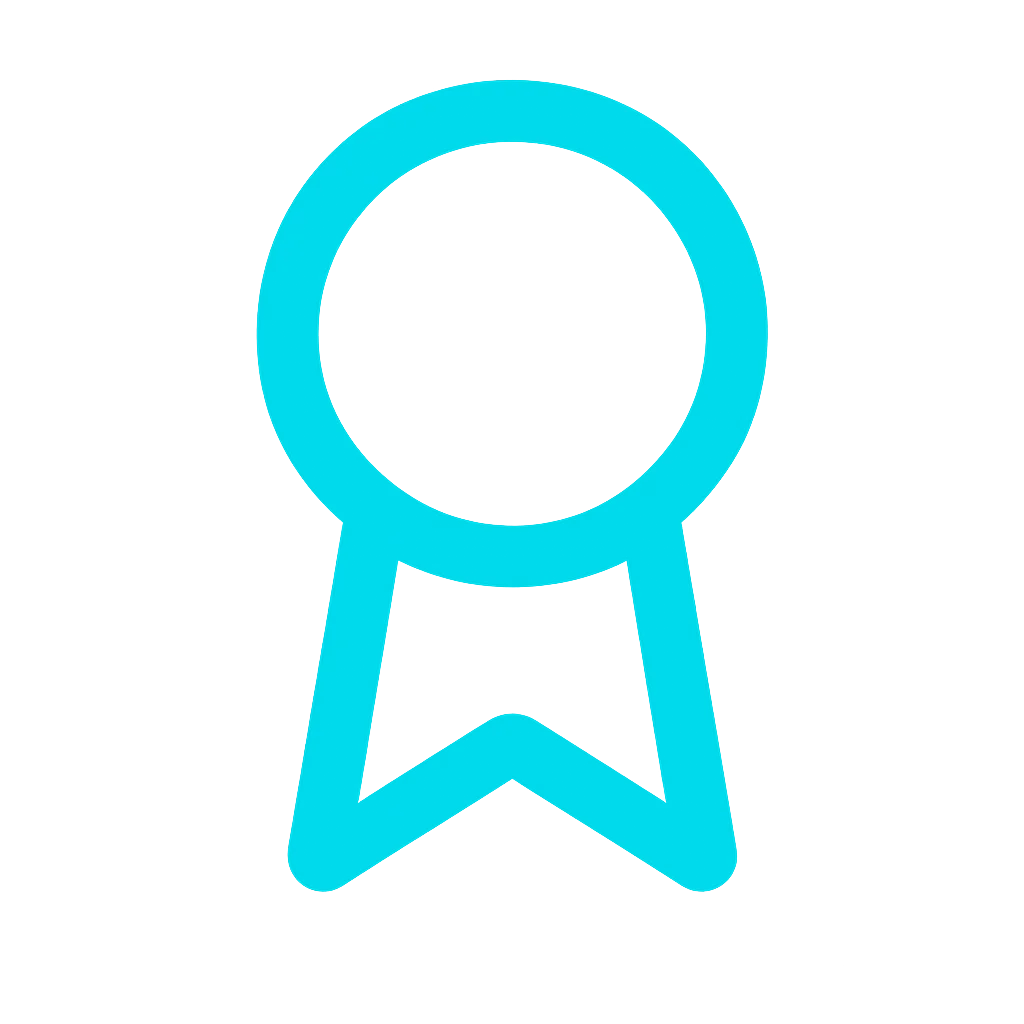 Ícone de medalha representando a entrega de mais de 500 projetos bem-sucedidos com qualidade e excelência.