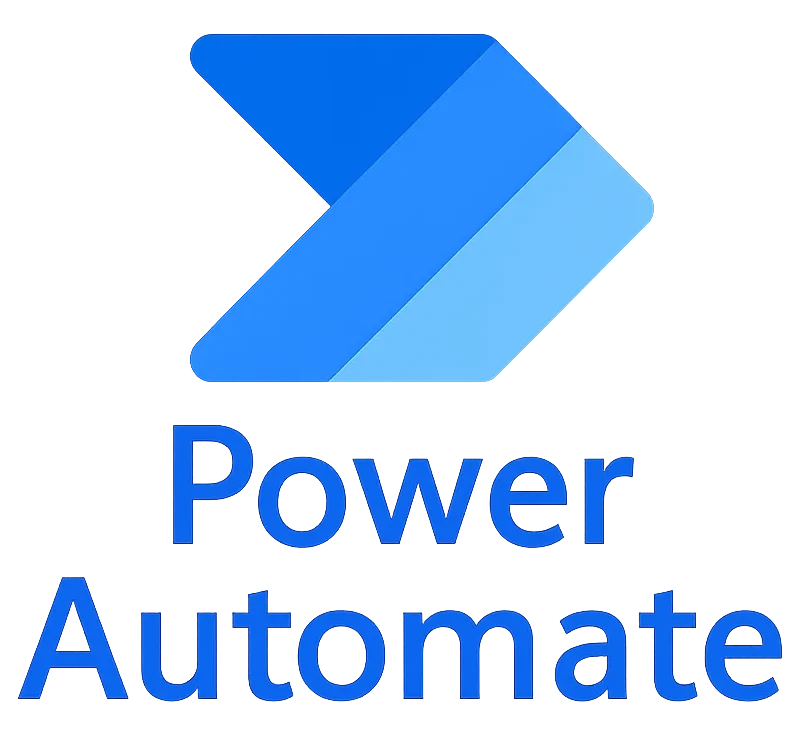 Logotipo do Microsoft Power Automate em fundo escuro, representando automação de processos digitais, fluxos de trabalho e produtividade empresarial. Microsoft Power Automate logo on a dark background, representing digital process automation, workflows, and business productivity.