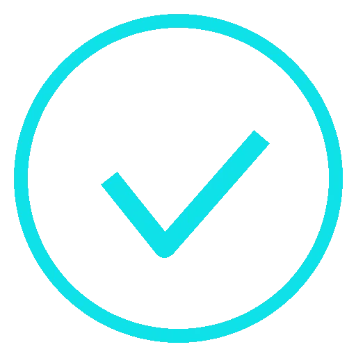 ícone de check azul