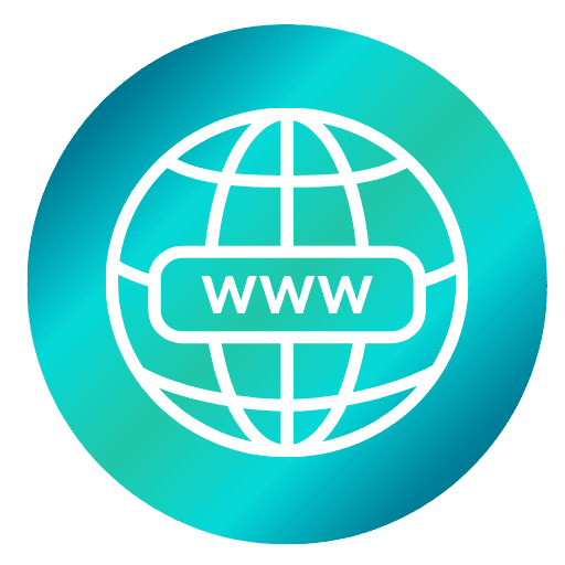 Ícone representando construção de sites profissionais