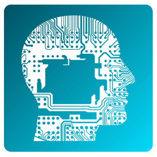 Silhueta humana formada por circuitos digitais representando inteligência artificial e gestão tecnológica. Human silhouette made of digital circuits representing artificial intelligence and technological management.